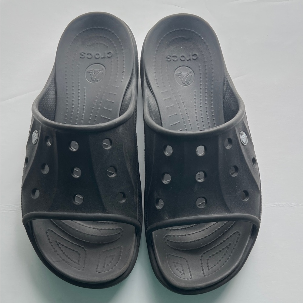 CROCS Black Slide Sandals - Picture 5 of 9